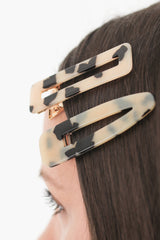 Blonde Tortoise Shell Hair Clip Set