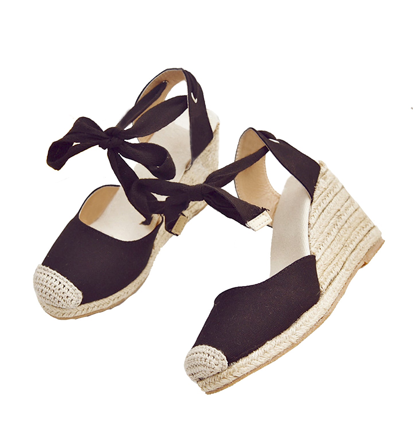 BIANCA - Ankle Strap Espadrille Wedges