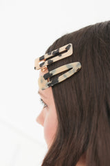 Blonde Tortoise Shell Hair Clip Set