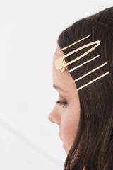 Gold Hair Clip & Bobby Pin Set