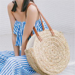 ISLA - Moroccan Straw Circle Bag