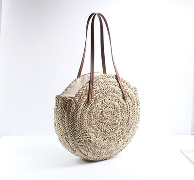 ISLA - Moroccan Straw Circle Bag