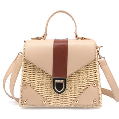 Straw Top Handle Bag