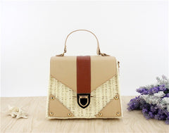 Straw Top Handle Bag