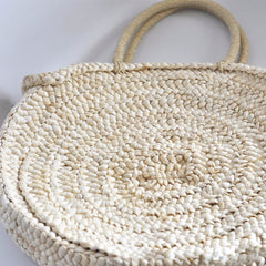 SUMMER - Round Straw Circle Bag