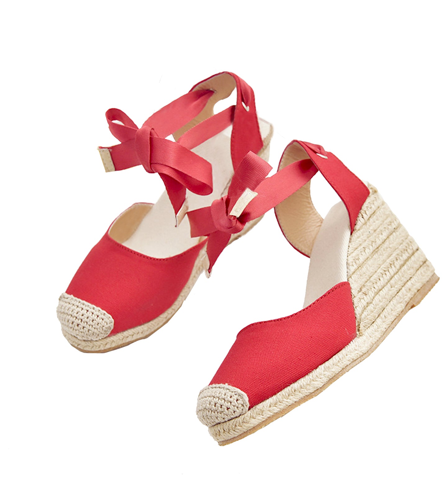 BIANCA - Ankle Strap Espadrille Wedges