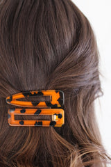 Tortoise Shell Hair Clip Set