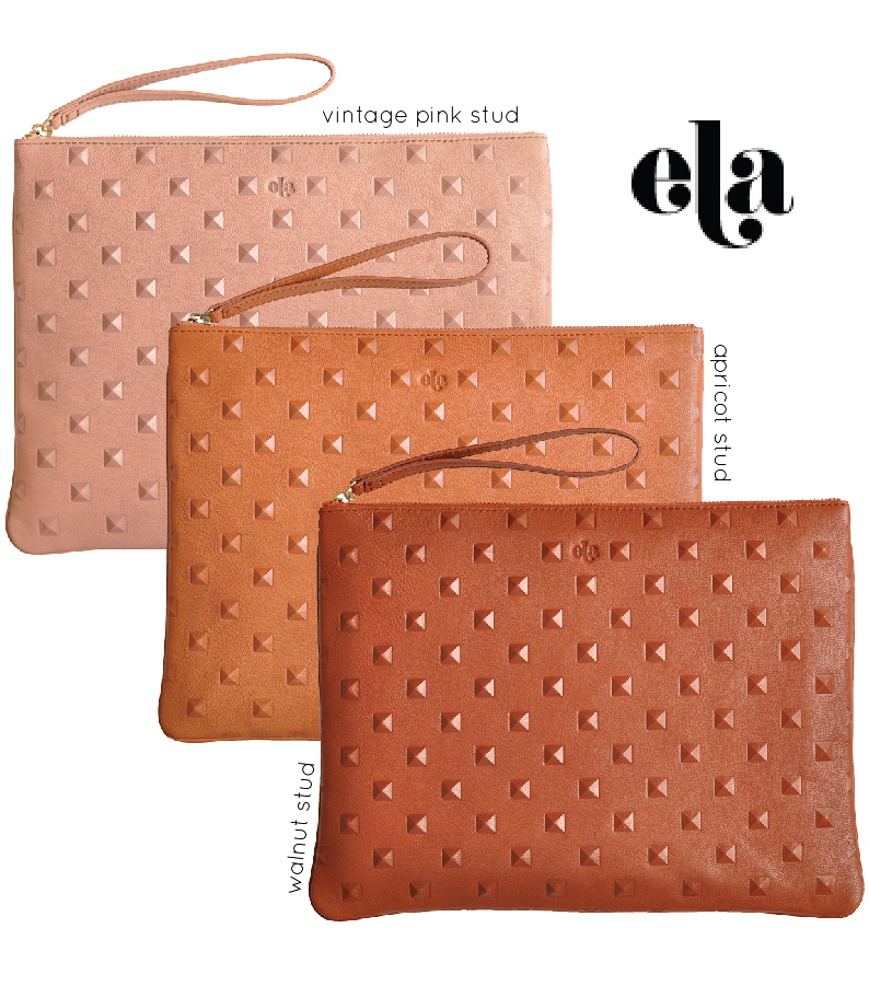 Ela Handbags - Editor&#39;s Pouch with Leather Studs - Bag Crush on Haute - A Toronto Fashion and ...