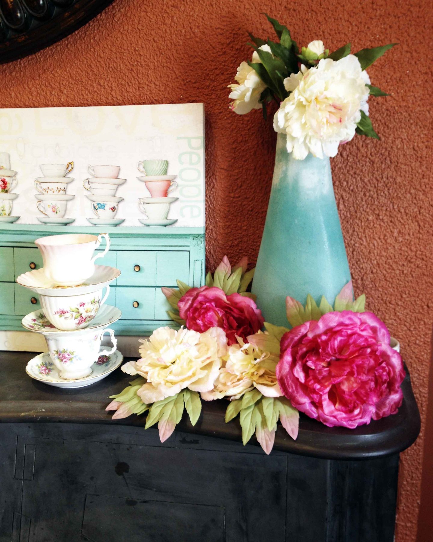 High Tea, China Tea Cups, Teal, Lifestyle Blogger, High Tea Toronto Area, Streetsville High Tea, The Tea Room