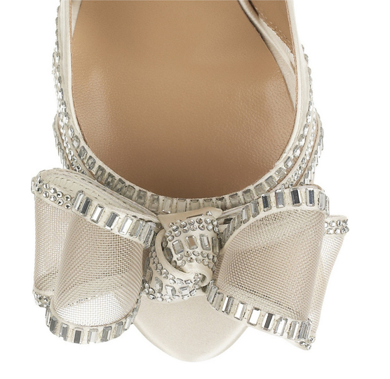 Bridal-Shoes-Valentino-Bow-Heels-Embellished-Satin-Peep-Toes-5 - A Side ...