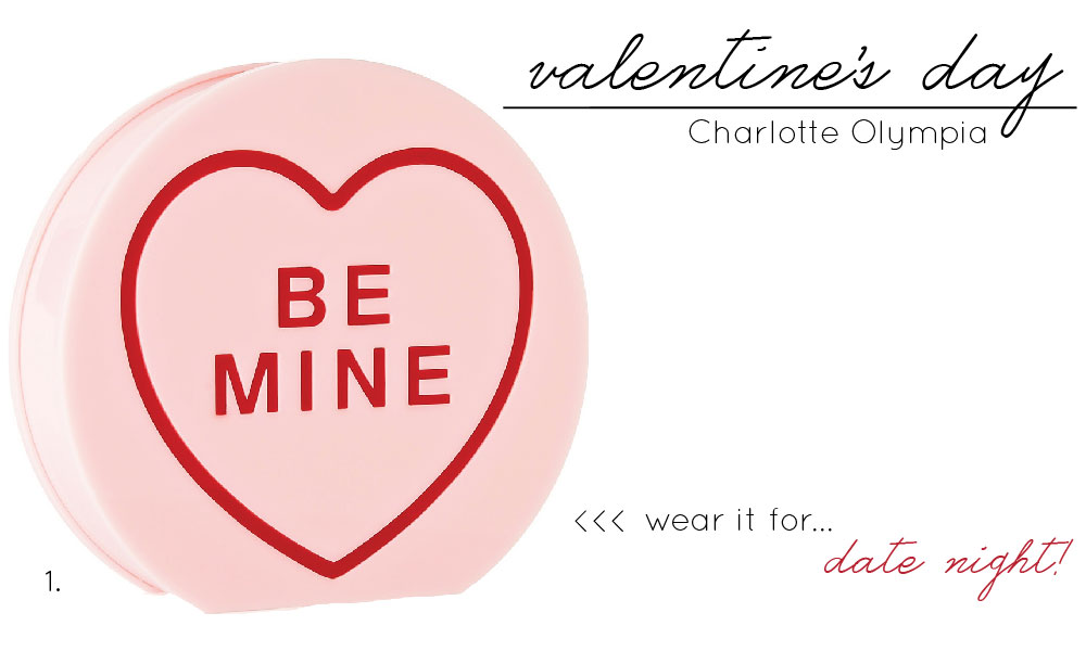 Valentine's Day, Gift Guide, Holidays, Festive Fashion Charlotte Olympia, Conversation Heart Purse, Be Mine