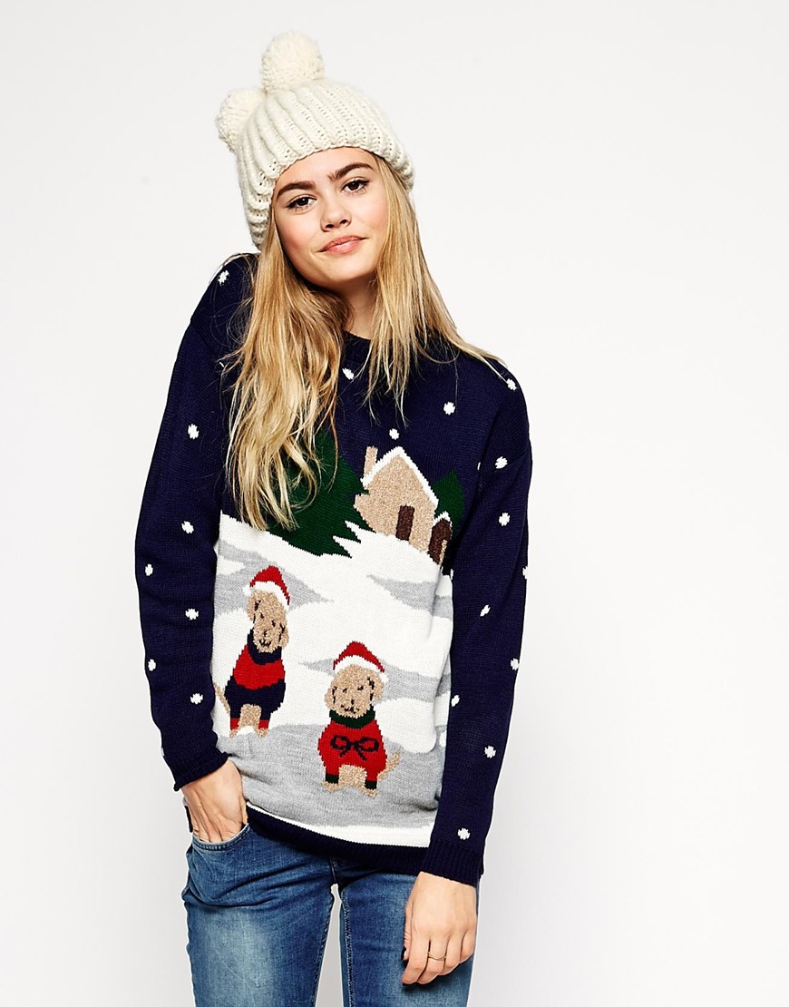christmas jumper with dog on