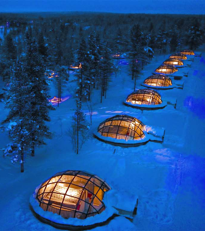 Travel // Stay In Glass Igloos, at Kakslauttanen Arctic Resort in Finland