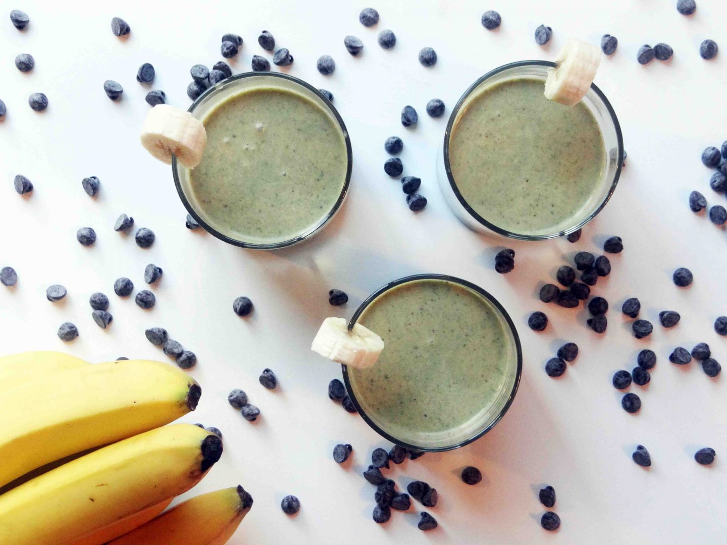 Peanut Butter Chocolate Banana Green Smoothie