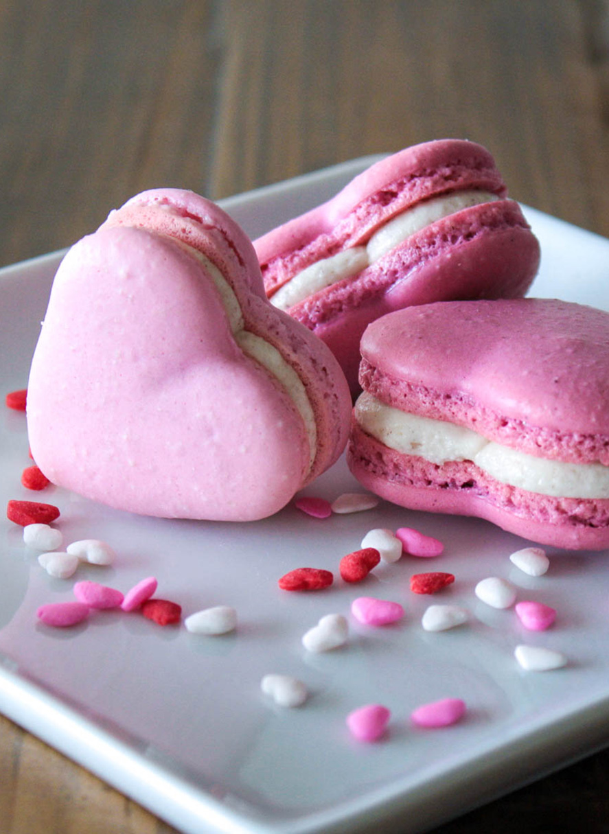 valentines_day-cinnamon_heart_shaped_pink_macarons - A Side Of Style