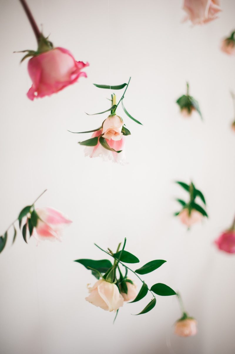 Flower Backdrop, Floating Floral Wall, Pink Flowers, Easy DIY, Party decorations