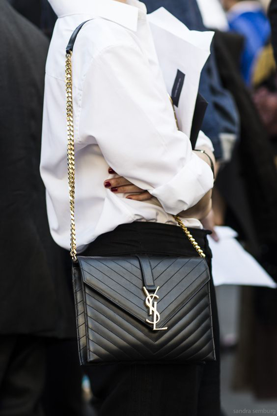 luxury black crossbody bag