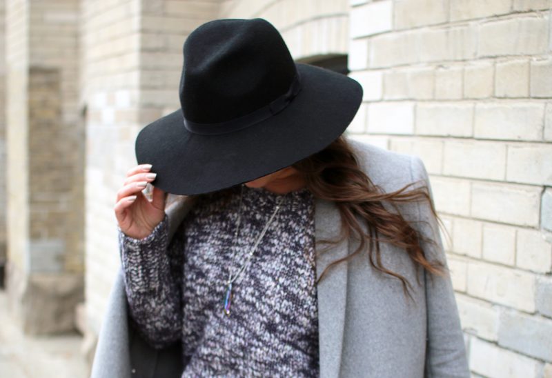 How-To-Wear-Black-Wide-Brim-Hat-Wool-Fedora- A Side Of Style