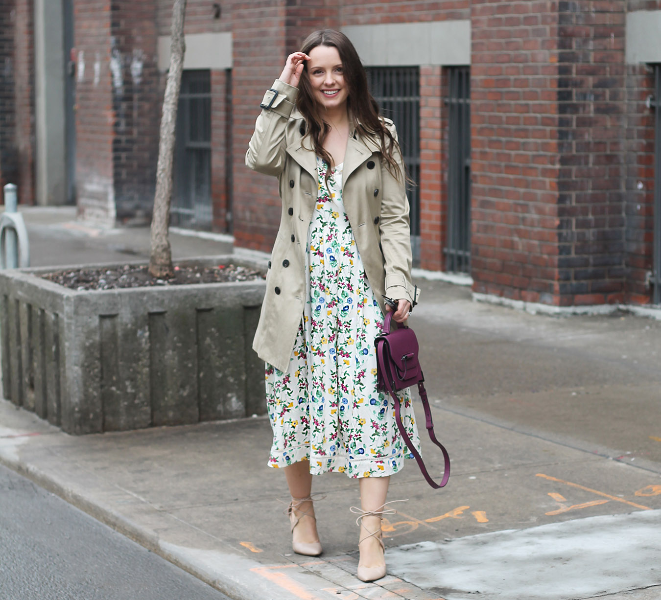 Outfit // Floral Midi Dress