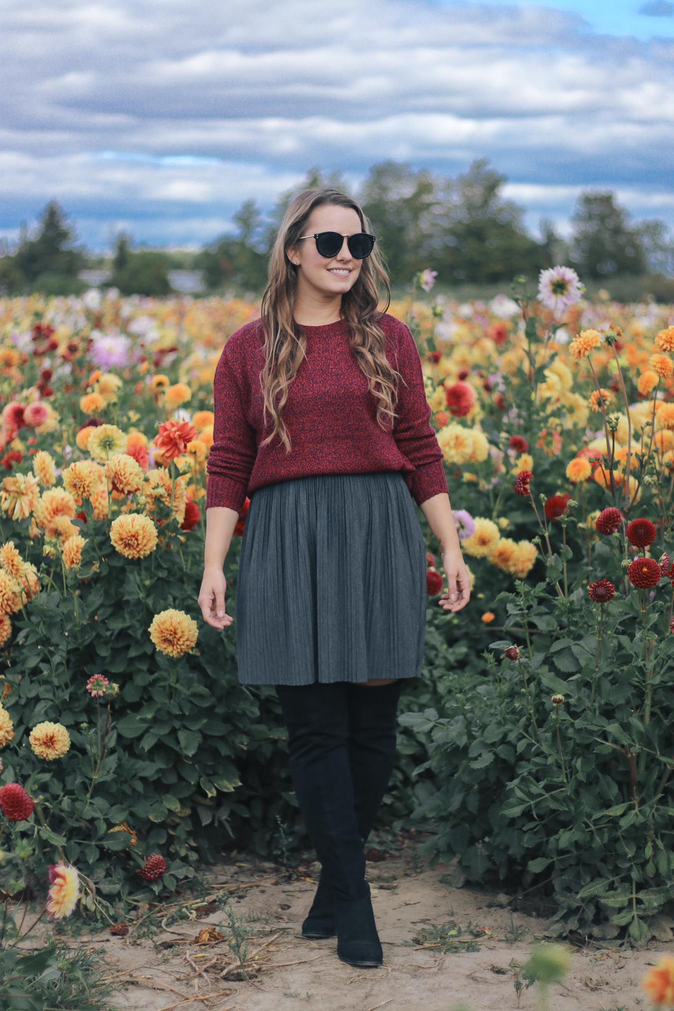 Outfit // Dahlia Flower Fields (near Toronto)