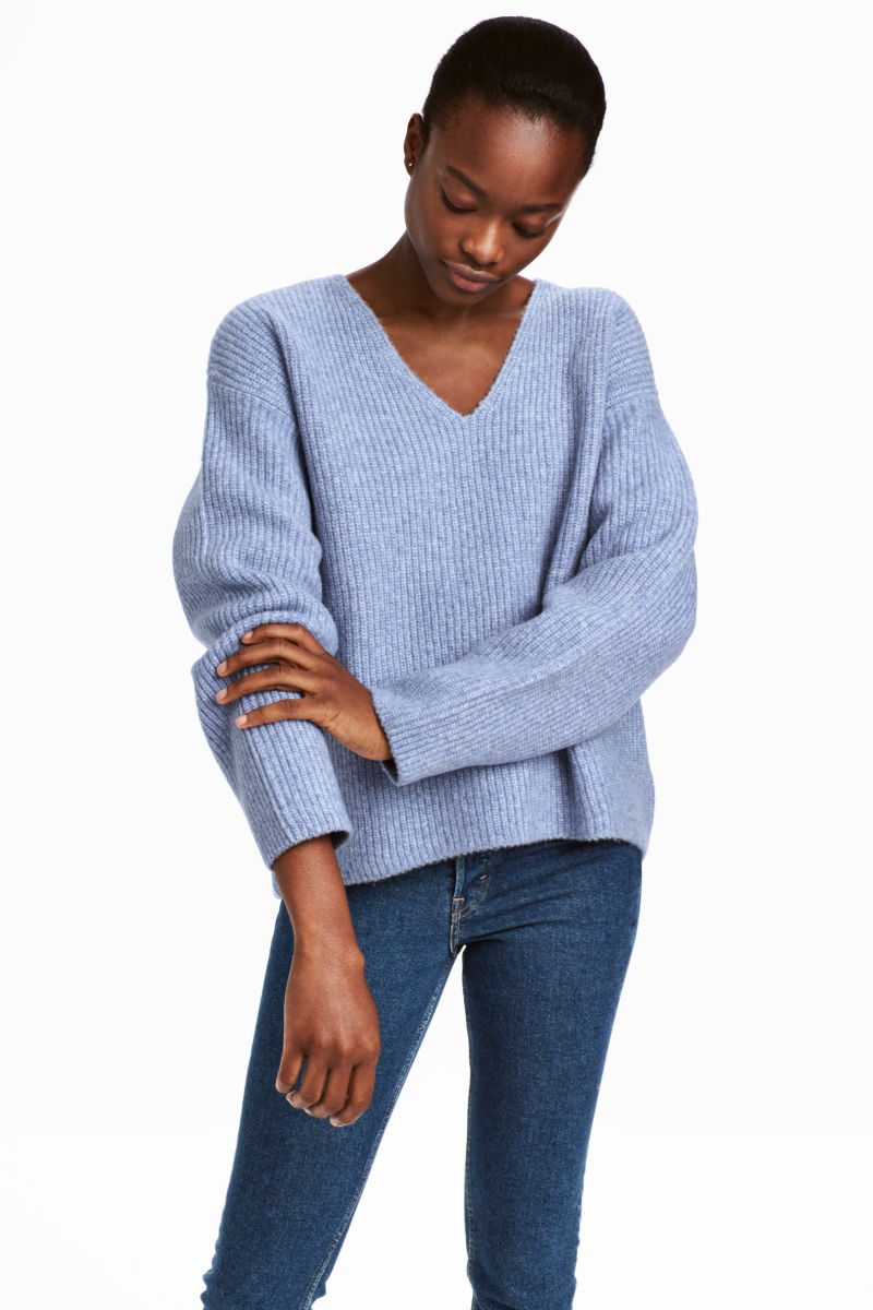 Affordable Sweaters, Light Blue, Purple