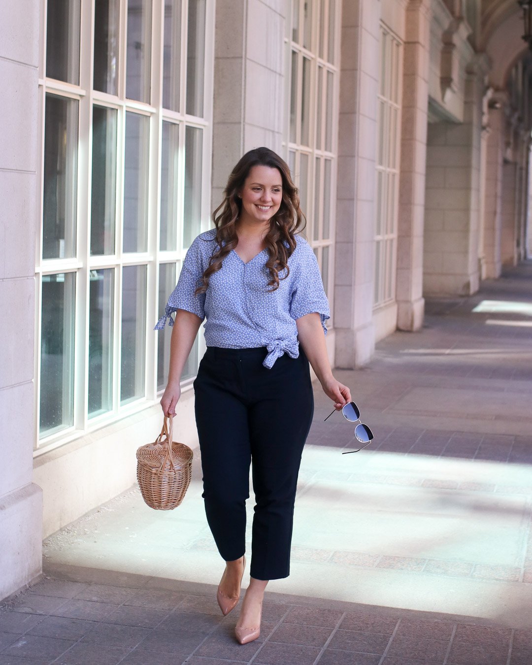 Outfit: Basket Bag & Ankle Pants - A Side Of Style