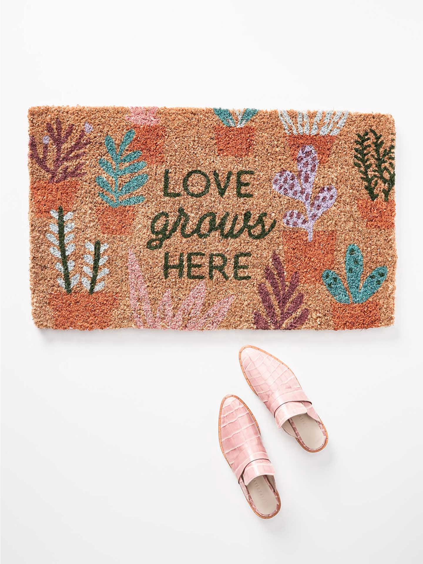 Fall Welcome Mat Outdoor, Love Grows Here, Anthropologie Home Decor